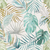 Tropica Wallpaper - Turquoise - by Ohpopsi. Click for more details and a description.