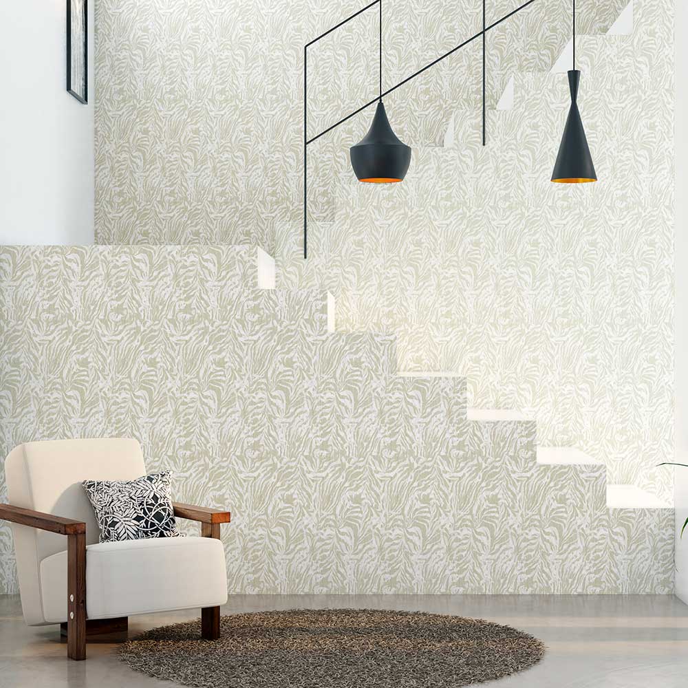 Zebra Wallpaper - Linen - by Ohpopsi