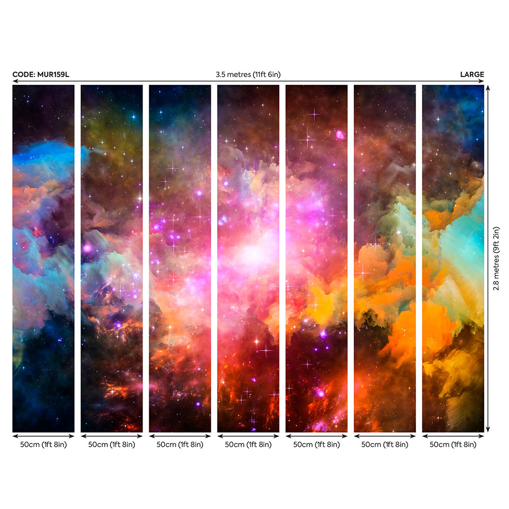Galaxy Stars Mural - Multi - by Origin Murals