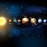 Planets Large Mural - Multi - by Origin Murals. Click for more details and a description.