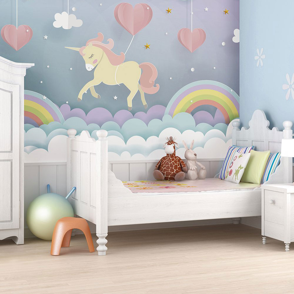 Unicorn Dream Mural - Pastel - by Origin Murals