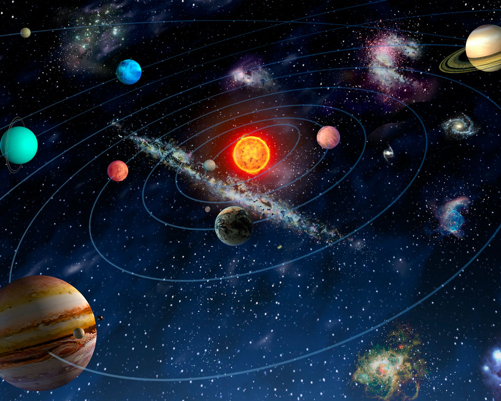 Solar System Mural - Multi - by Origin Murals