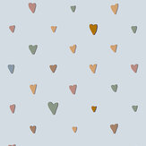 Colored Hearts Wallpaper - Light Blue - by Hohenberger. Click for more details and a description.