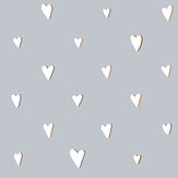 Hearts Wallpaper - Light Blue - by Hohenberger. Click for more details and a description.