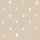 Hearts Wallpaper - Beige - by Hohenberger. Click for more details and a description.