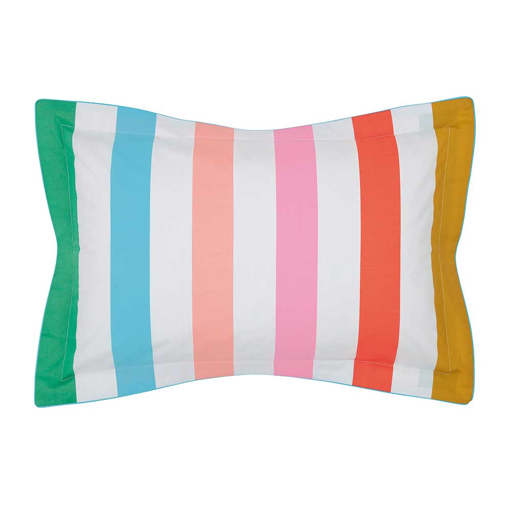 Rainbow Stripe Set Duvet Cover - Multi - by Joules