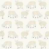 Sweet Sheep Wallpaper - White - by Hohenberger. Click for more details and a description.