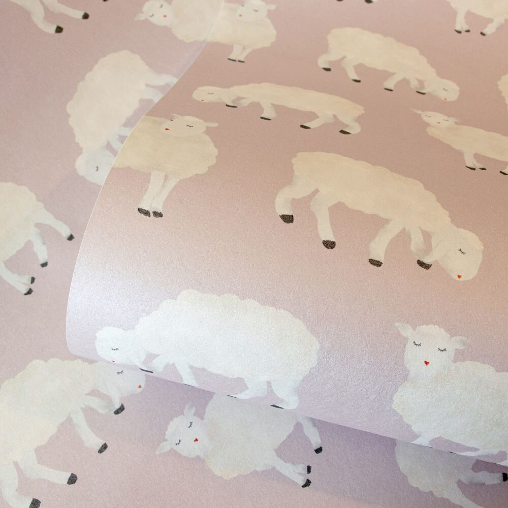 Sweet Sheep Wallpaper - Rose - by Hohenberger