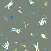 Super Space Wallpaper - Dark Green - by Hohenberger. Click for more details and a description.