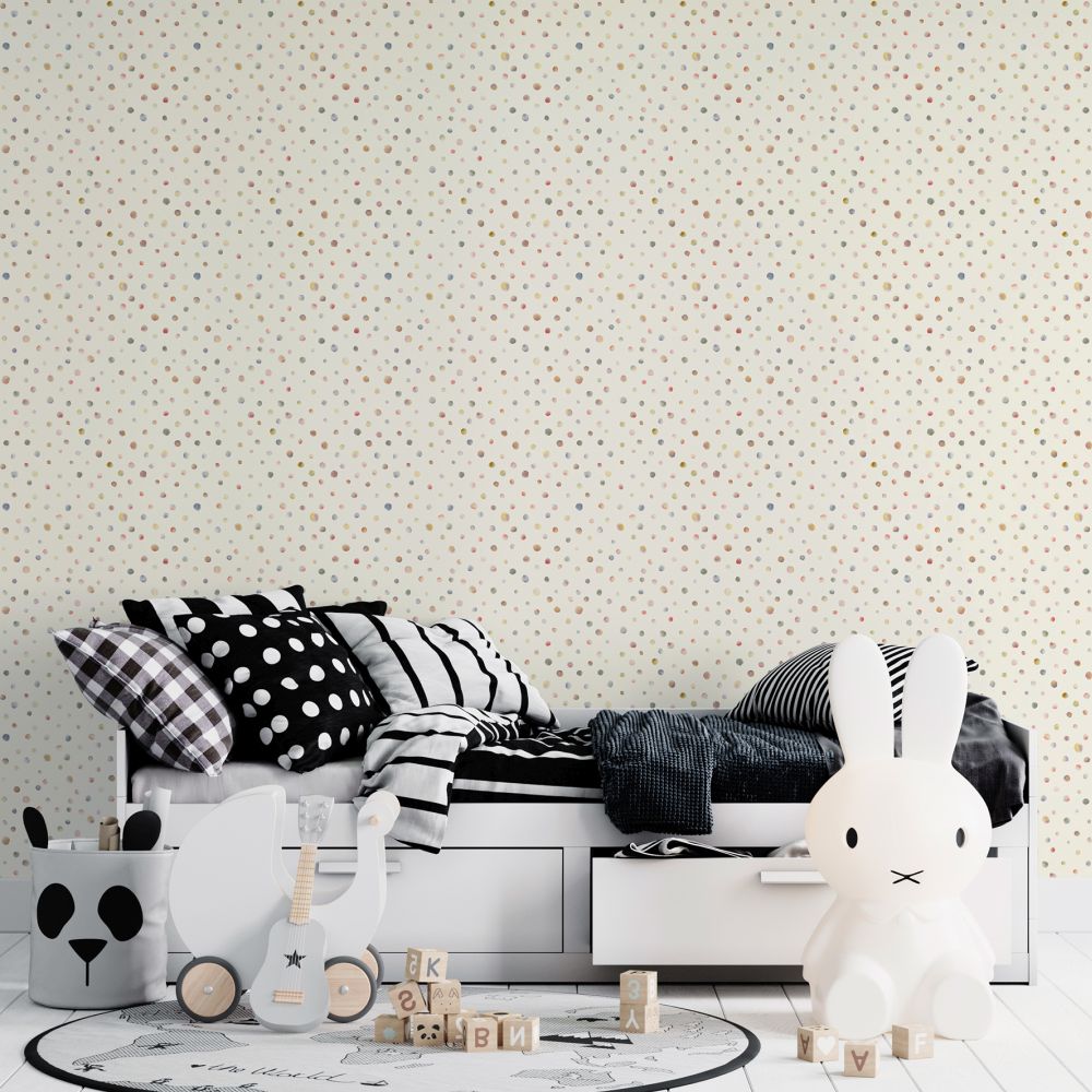 Watercolor Dots Wallpaper - Pearl - by Hohenberger