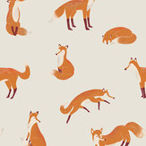 Friendly Foxes Wallpaper - Pearl - by Hohenberger. Click for more details and a description.
