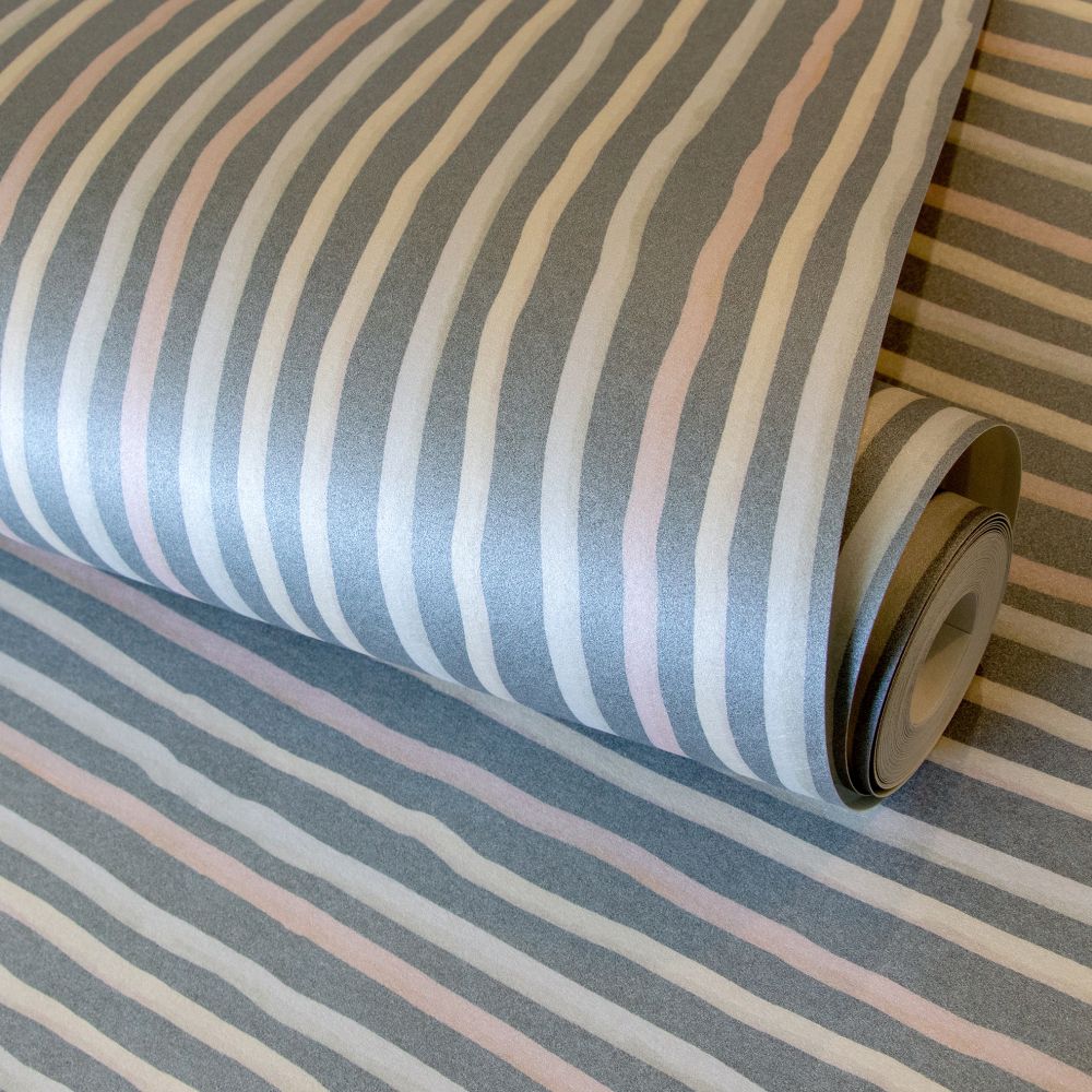 Stripes by Hohenberger - Dark Blue - Wallpaper : Wallpaper Direct