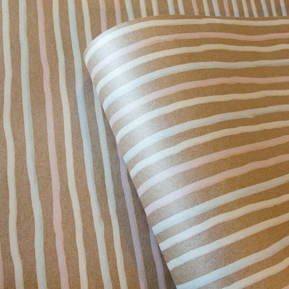 Stripes by Hohenberger - Bronze - Wallpaper : Wallpaper Direct