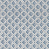 Amsee Geometric Wallpaper - Slate Blue - by Designers Guild. Click for more details and a description.