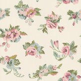 Craven Street Flower Wallpaper - Rose - by Designers Guild. Click for more details and a description.