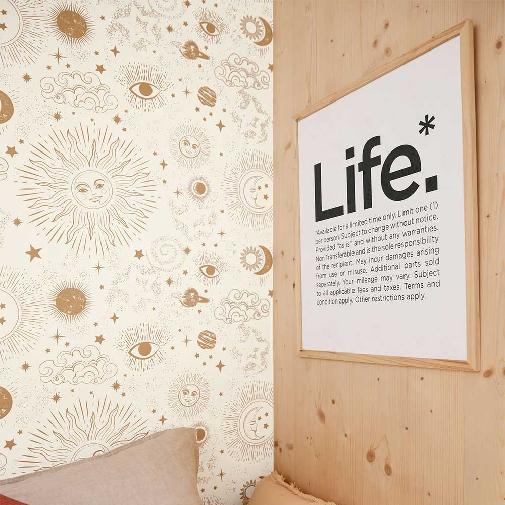 Live Your Dreams Wallpaper - Blanc Dore - by Caselio