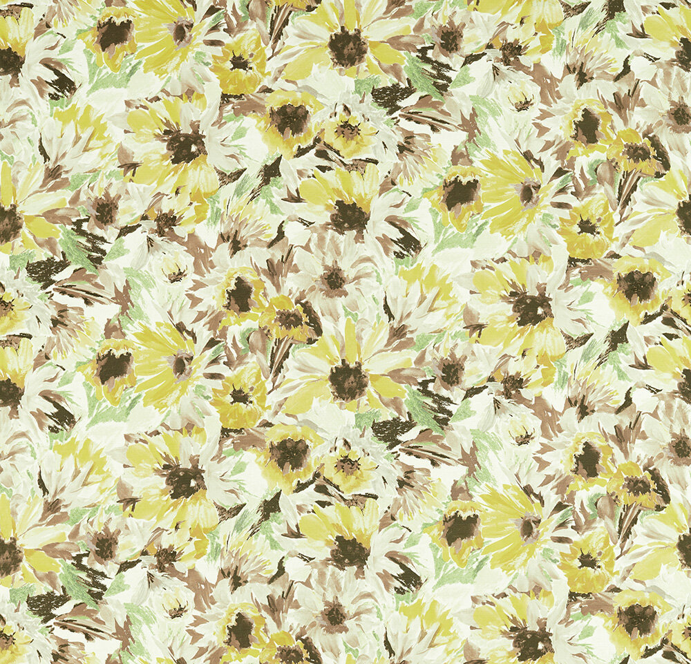 Helianthus  Fabric - Sunflower/ Grass/ Awakening - by Harlequin