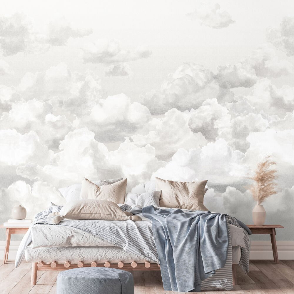 Clouds Mural - Stone Grey - by Hohenberger