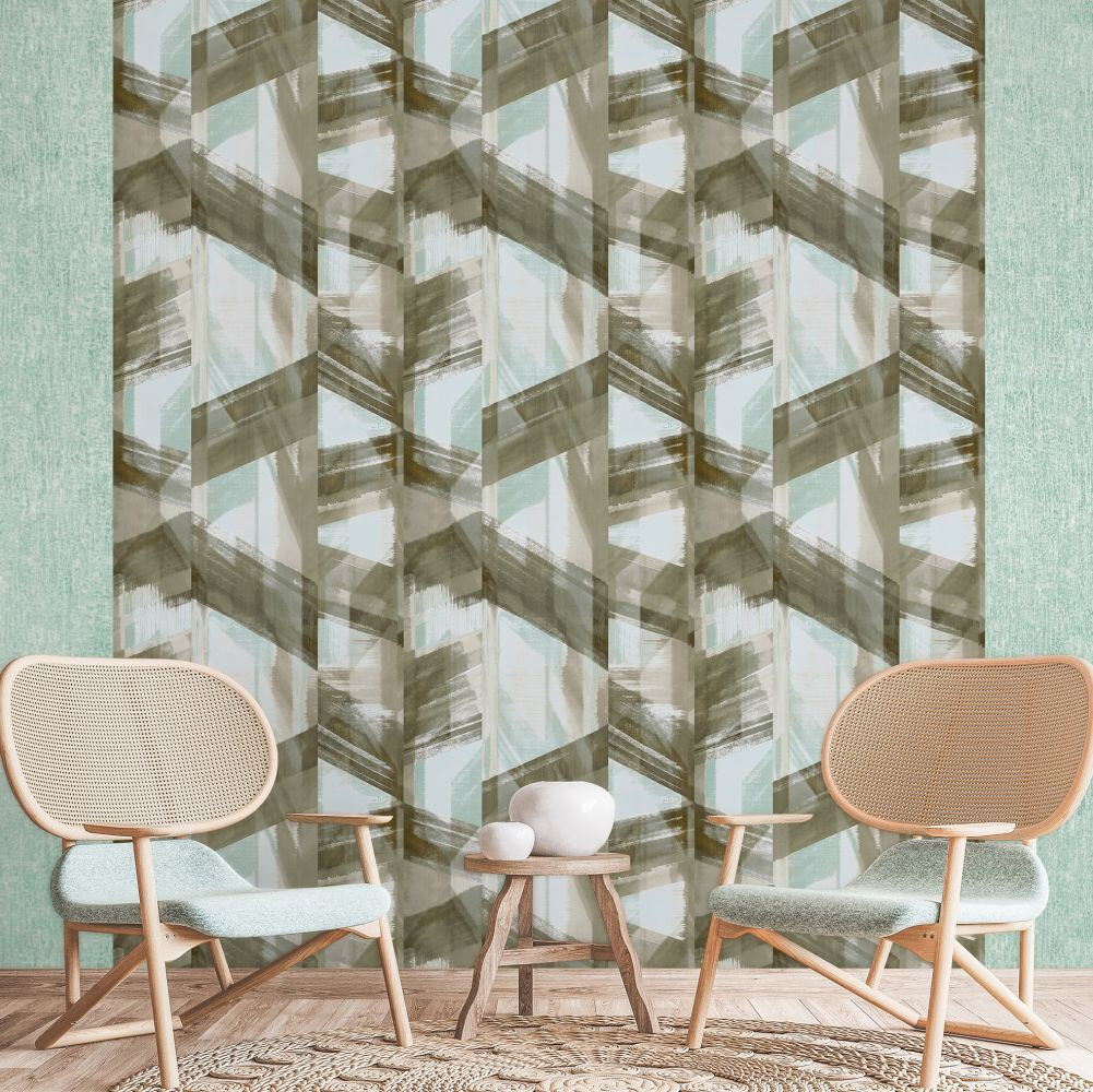 Glaze Wallpaper - Aqua - by Hohenberger