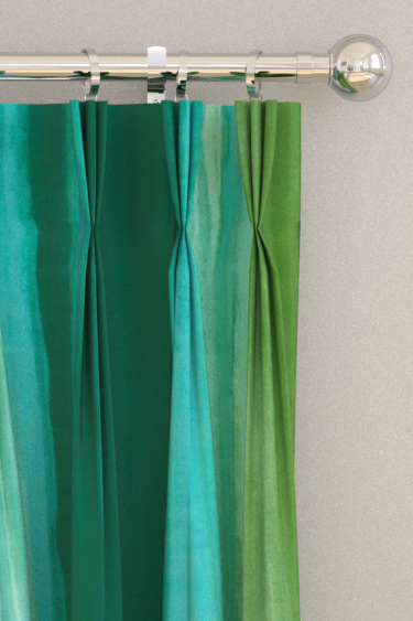 Rewilded  Curtains - Emerald/ Azurite/ Palm - by Harlequin. Click for more details and a description.
