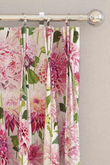Dahlia  Curtains - Blossom/ Emerald/ New Beginnings - by Harlequin. Click for more details and a description.