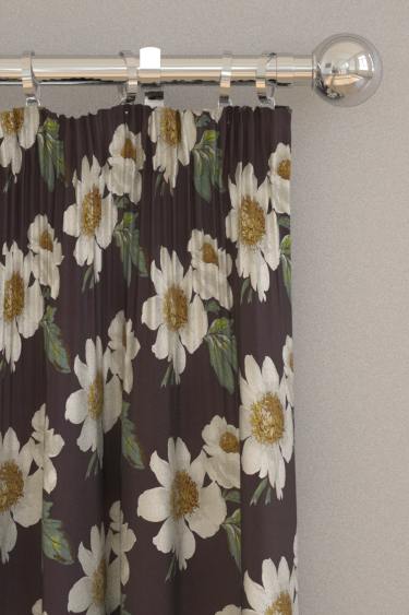 Paeonia  Curtains - Black Earth/ Fig Leaf/ Nectar - by Harlequin. Click for more details and a description.