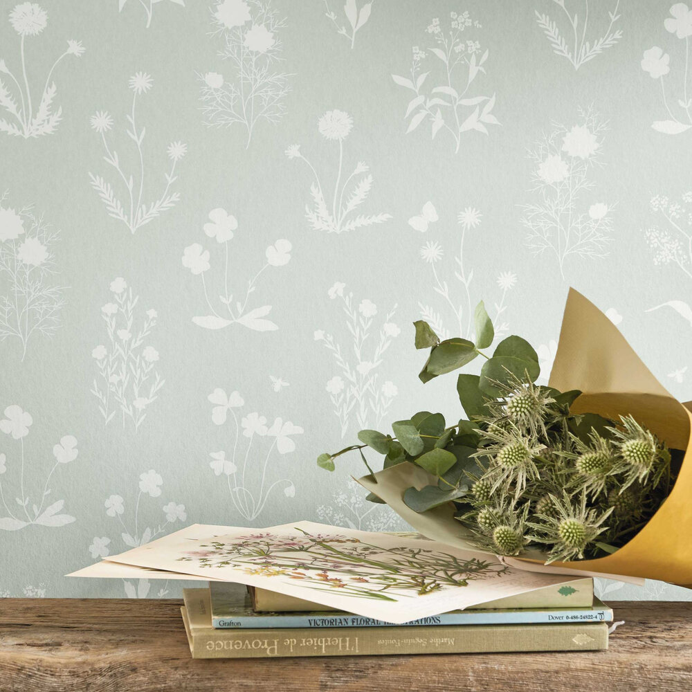 Herbier Wallpaper - Vert Aloe - by Casadeco