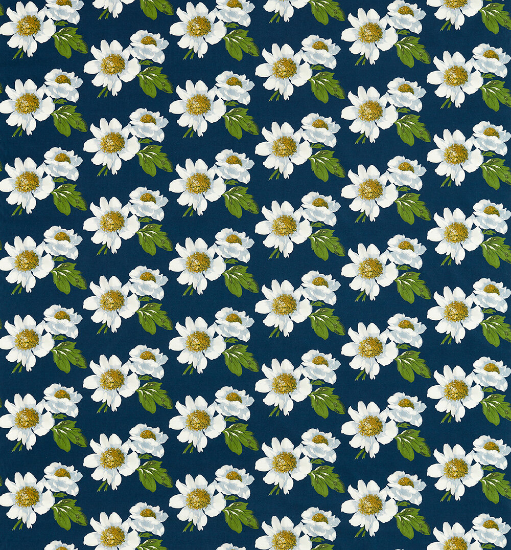 Paeonia  Fabric - Azurite/ Meadow/ Nectar - by Harlequin