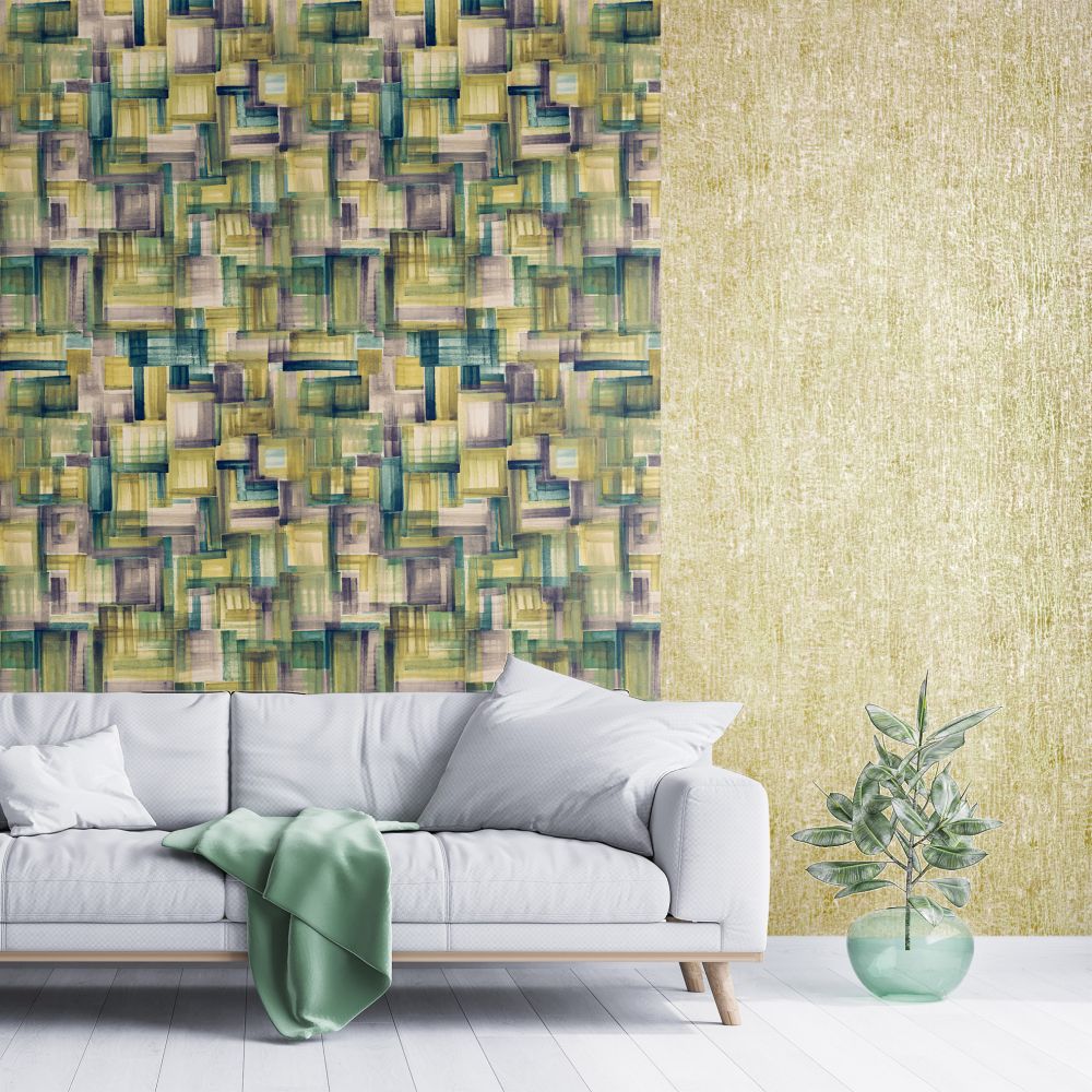 Base Wallpaper - Green Gold - by Hohenberger