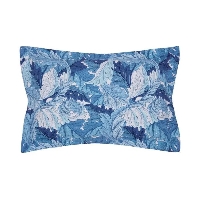 Acanthus Oxford Pillowcase  - Blue Woad - by Morris