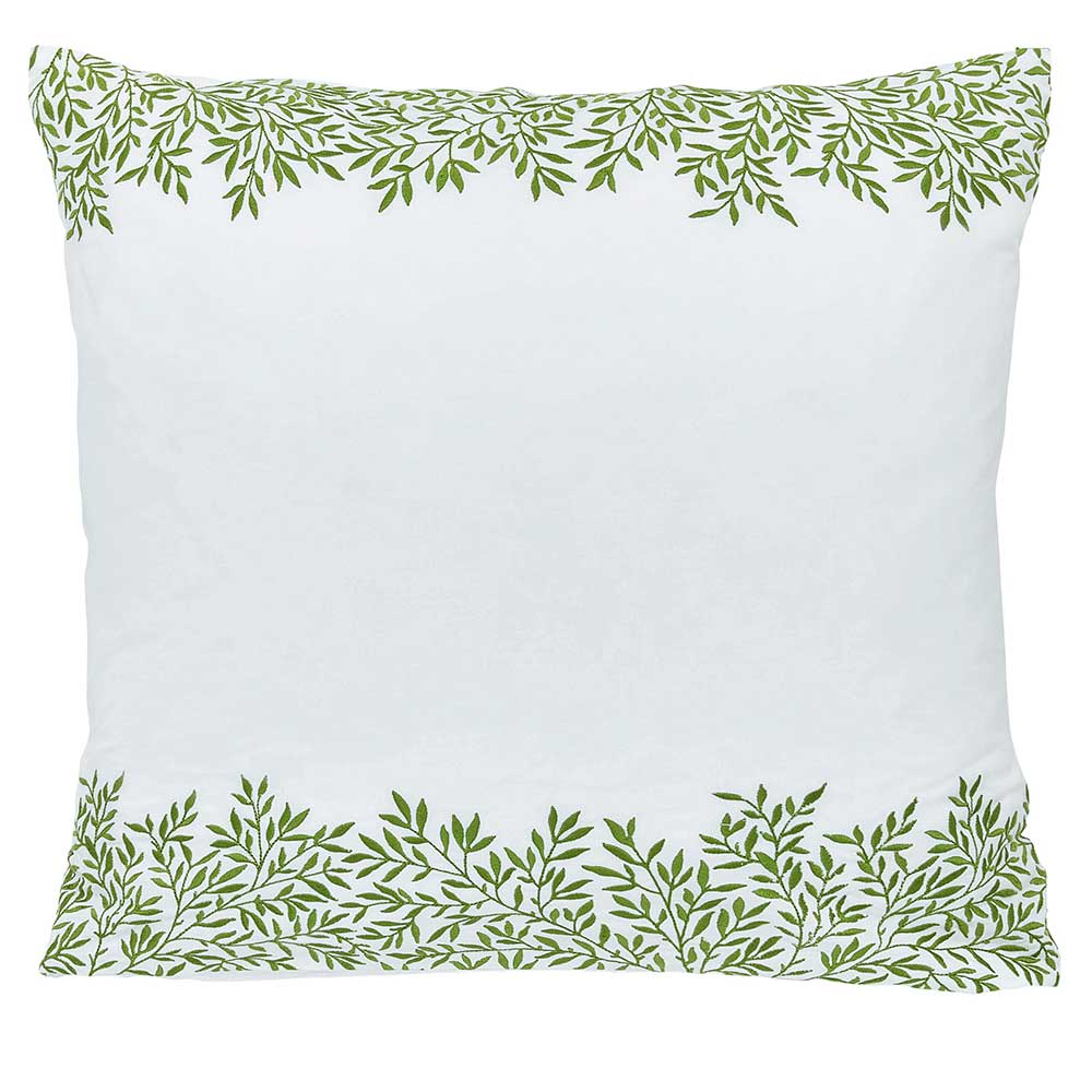 Lemon Tree Square Pillowcase - Leaf Green - by Morris
