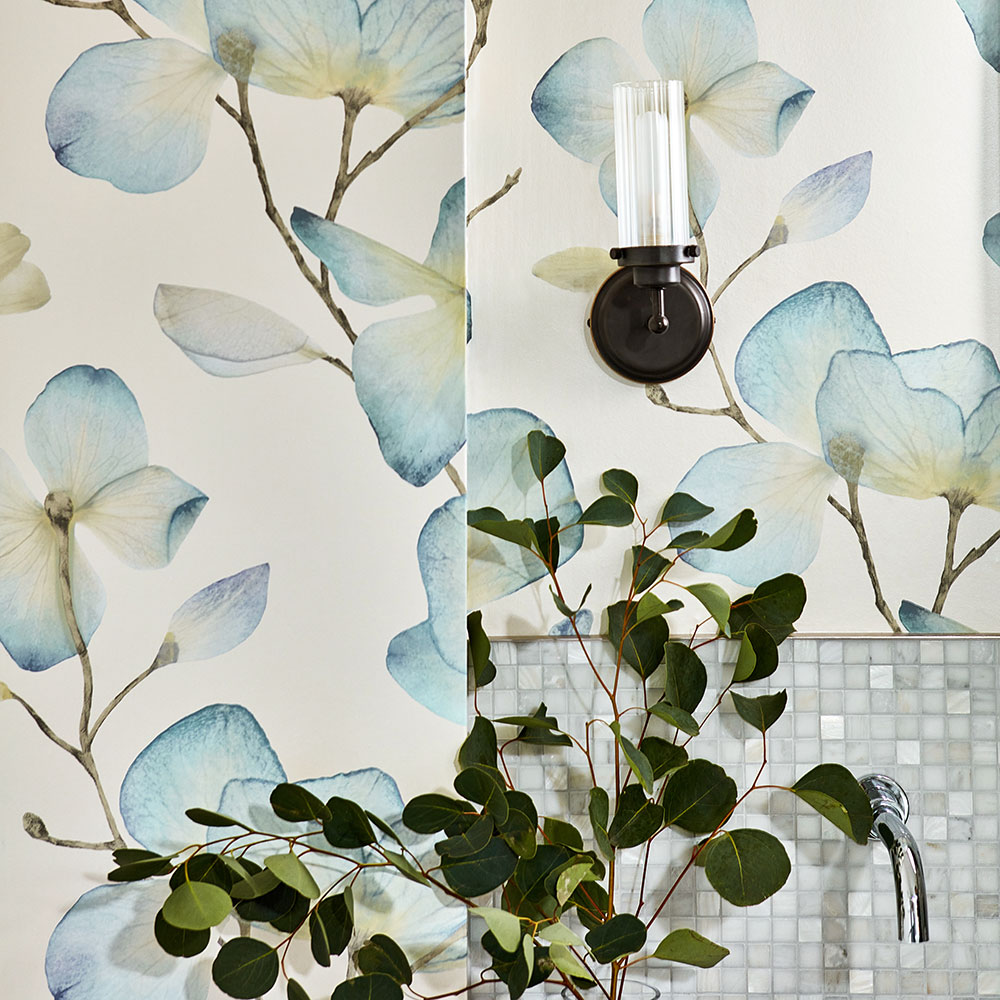 Kienze Wallpaper - Cornflower/Pearl  - by Harlequin