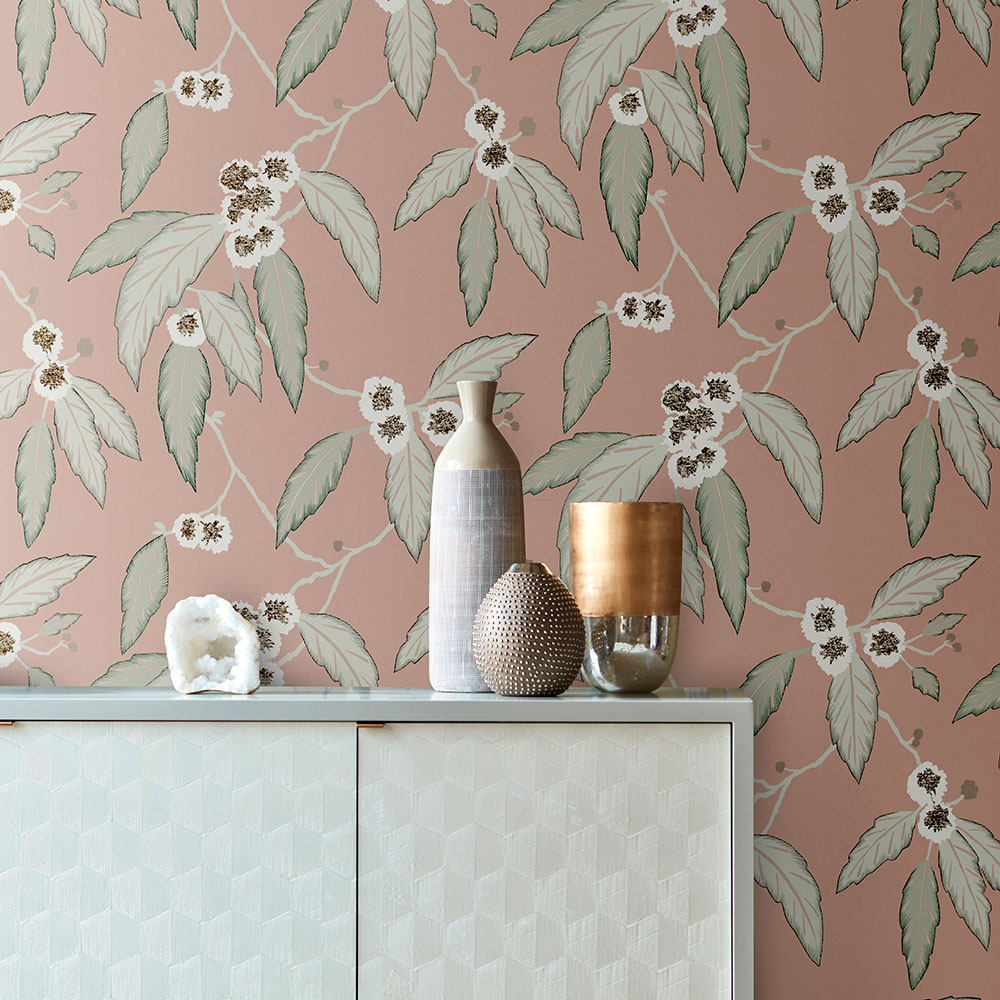 Coppice  Wallpaper - Positano/Moontide/Chalk - by Harlequin