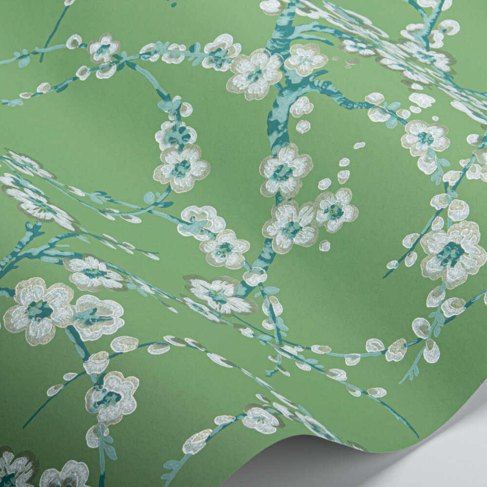 Mimi Wallpaper - Emerald/Origami /Seaglass  - by Harlequin