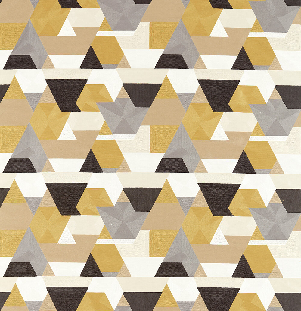Popova Fabric - Dijon/ Incense/ Origami/ Sketched - by Harlequin