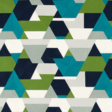 Popova Fabric - Amazonia/ Sea Glass/ Forest/ Japanese Ink - by Harlequin. Click for more details and a description.