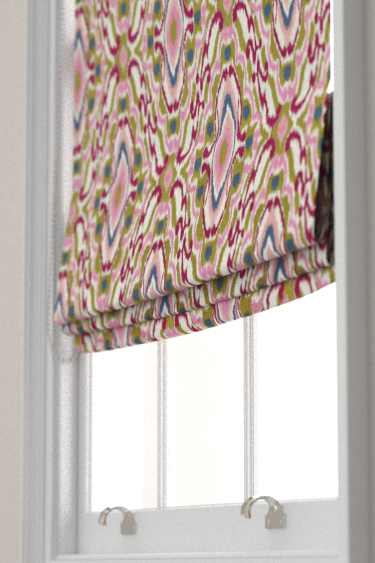 Ixora  Blind - Pomegranate/ Tree Canopy/ Ink - by Harlequin. Click for more details and a description.