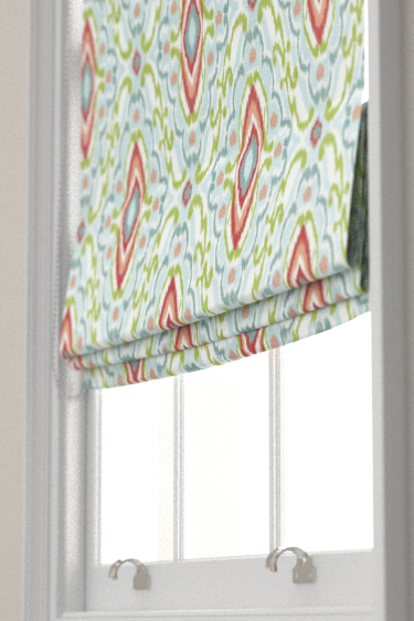 Ixora blinds by Harlequin - Sky/ Cascade/ Vermillion - Fabric