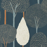 Silhouette  Wallpaper - Ink/Tan/Silver - by Harlequin. Click for more details and a description.
