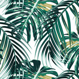 Tropical Leaves Medium  Mural - Emerald - by Origin Murals. Click for more details and a description.