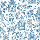 Helaine Wallpaper - Royal Blue - by A Street Prints. Click for more details and a description.