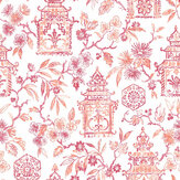 Helaine Wallpaper - Coral - by A Street Prints. Click for more details and a description.