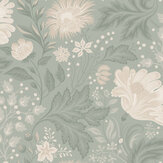 Ava Wallpaper - Sage Green - by Sandberg. Click for more details and a description.