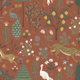 Menagerie Wallpaper - Brown - by Rifle Paper Co.. Click for more details and a description.