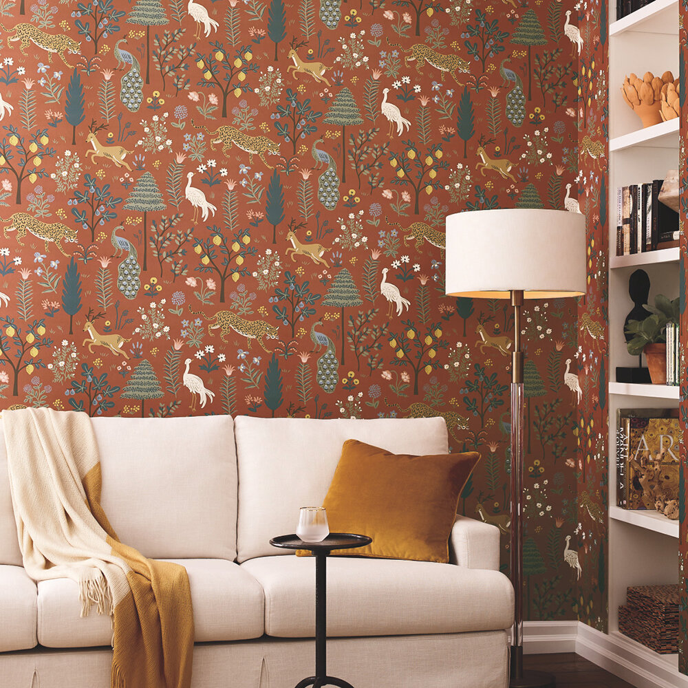 Menagerie Wallpaper - Brown - by Rifle Paper Co.