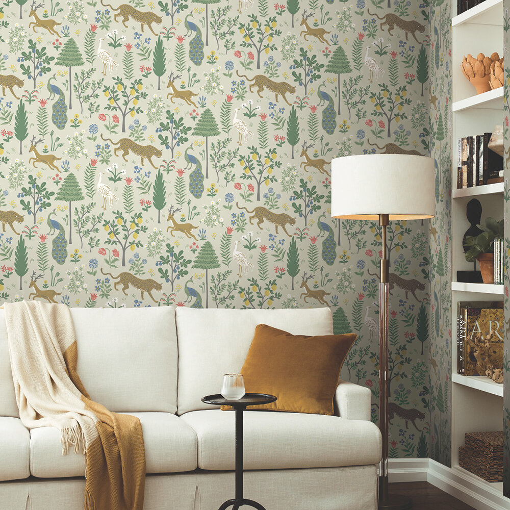 Menagerie Wallpaper - Beige - by Rifle Paper Co.