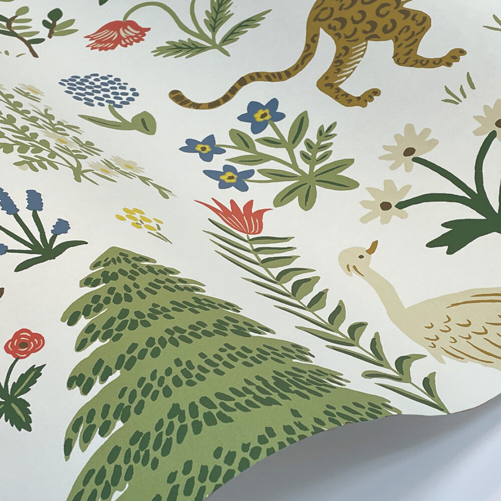 Menagerie Wallpaper - White - by Rifle Paper Co.