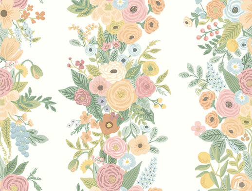 Garden Party by Rifle Paper Co. - Pastel Multi - Wallpaper : Wallpaper  Direct