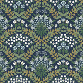 Bramble Wallpaper - Navy - by Rifle Paper Co.. Click for more details and a description.