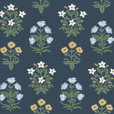 Mughal Rose Wallpaper - Navy - by Rifle Paper Co.. Click for more details and a description.
